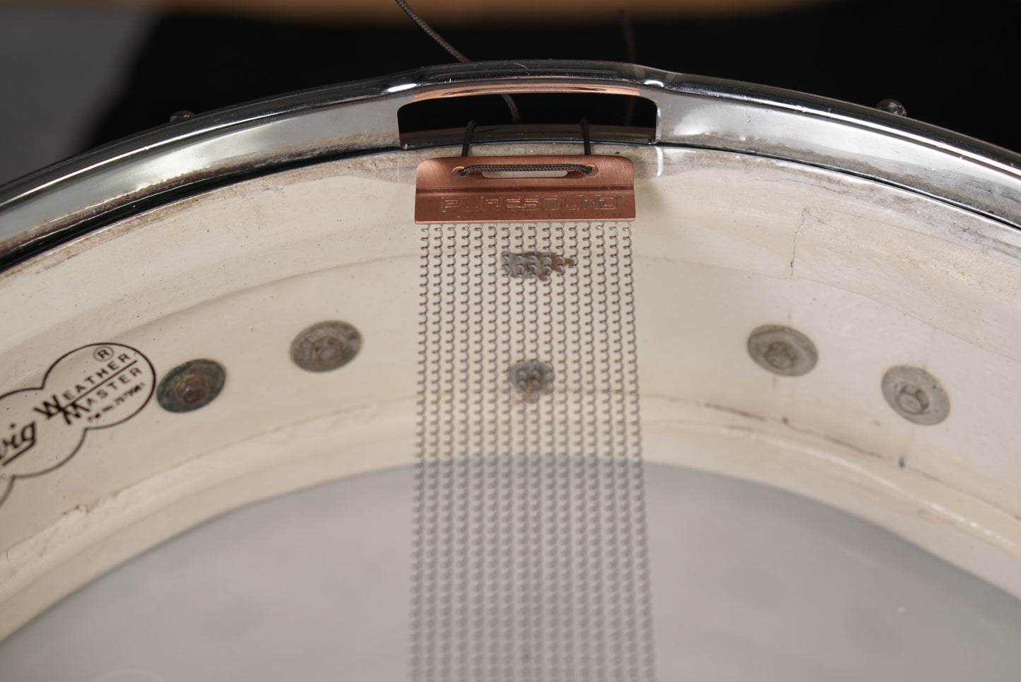 Ludwig 4x14" Downbeat Snare Drum - 1960s Black Oyster Pearl