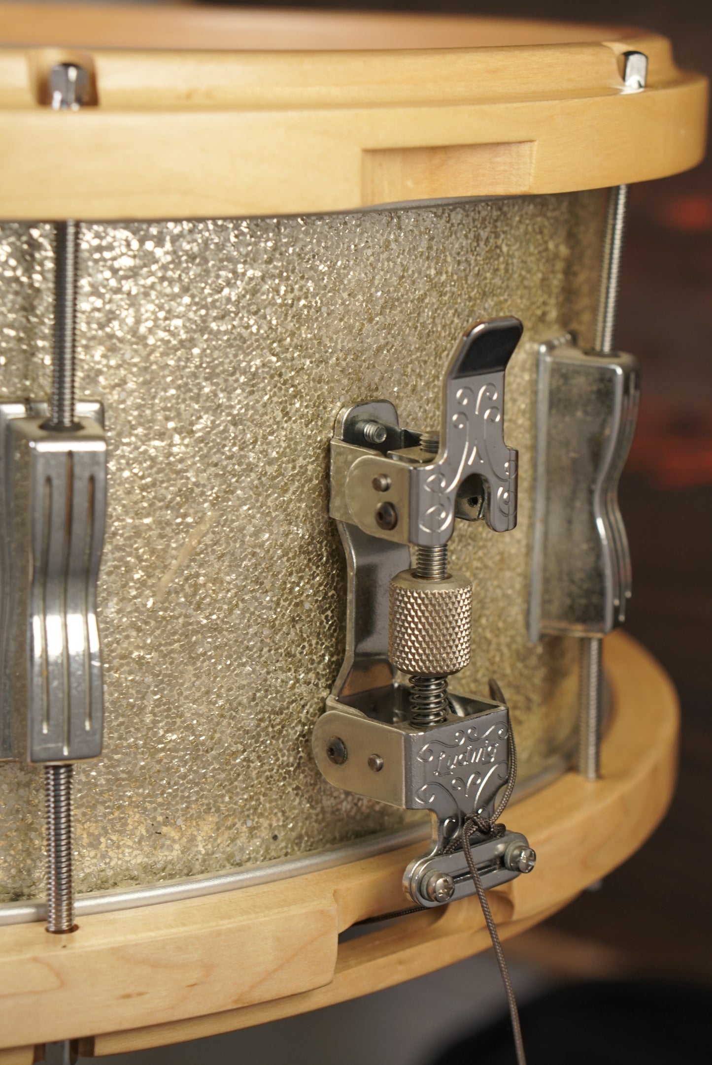Ludwig 5.5x14" Jazz Festival Snare Drum - 1960s Silver Sparkle