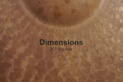 Paiste 20" Dimensions Dry Ride Cymbal - 2454g