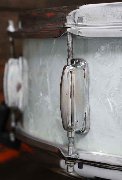 Slingerland 5.5x14" Hollywood Ace Snare Drum - 1970s White Marine Pearl