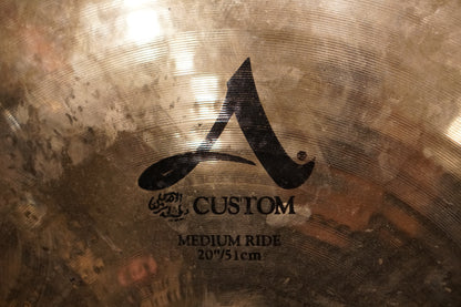 Zildjian 20" A. Custom Medium Ride Cymbal - 2472g