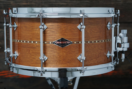 Craviotto 7x14" Custom Shop Mahogany Snare Drum - 45-Degree Edges
