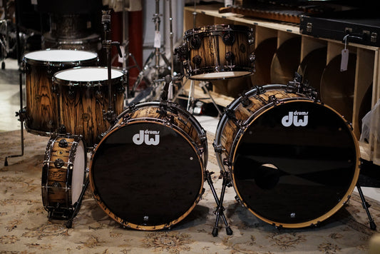 DW 12/14/16/20/23/5x14" Collector Jazz Series Billy Ward Signature Drum Set - Gloss Ivory/Ebony w/Black Burst