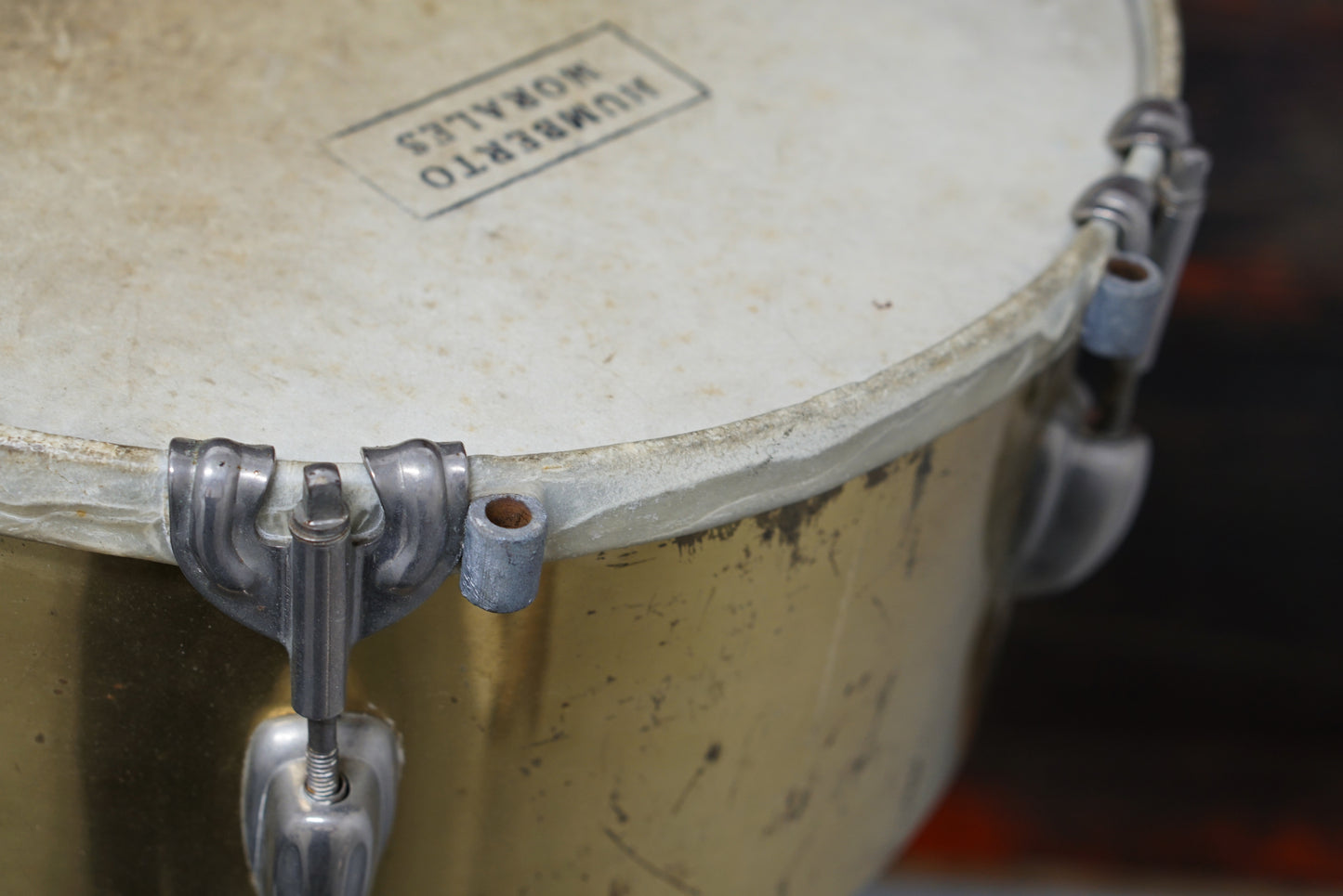 Slingerland 13/14" Humberto Morales Timbales - 1950s Spun Brass