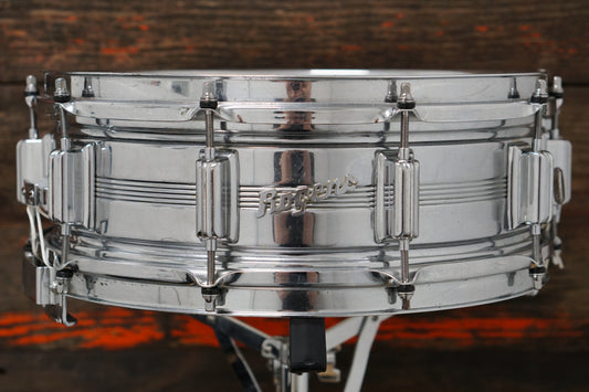 Rogers 5x14" Dynasonic Metal Snare Drum - 1960s (5-Line)