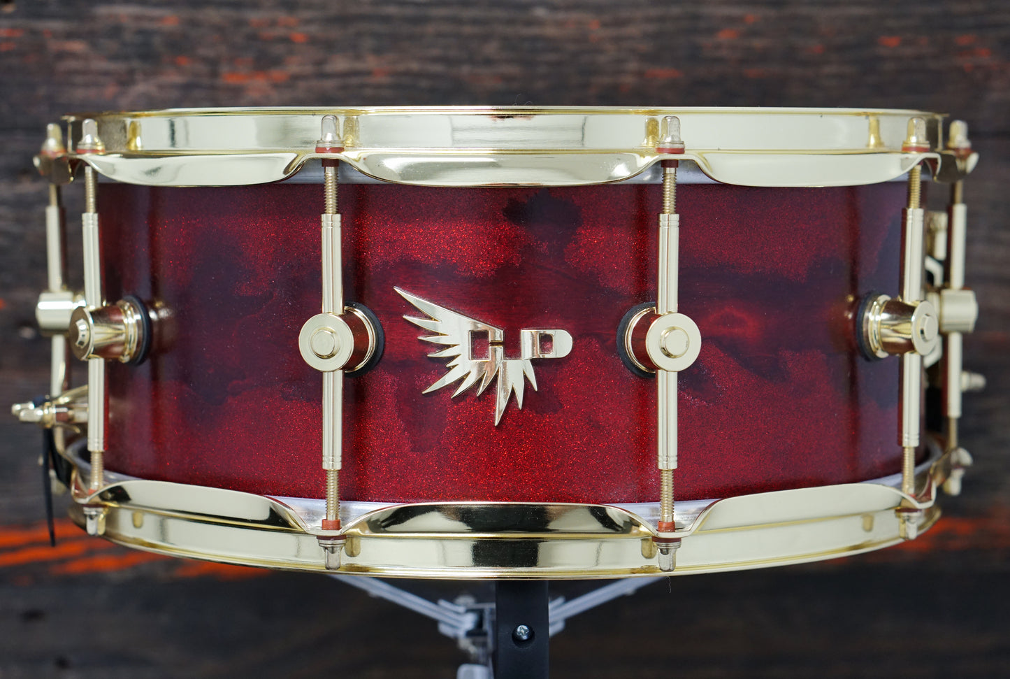 Hendrix Drums 6x14" Constellation Series Cherry Snare Drum - Red Nebula