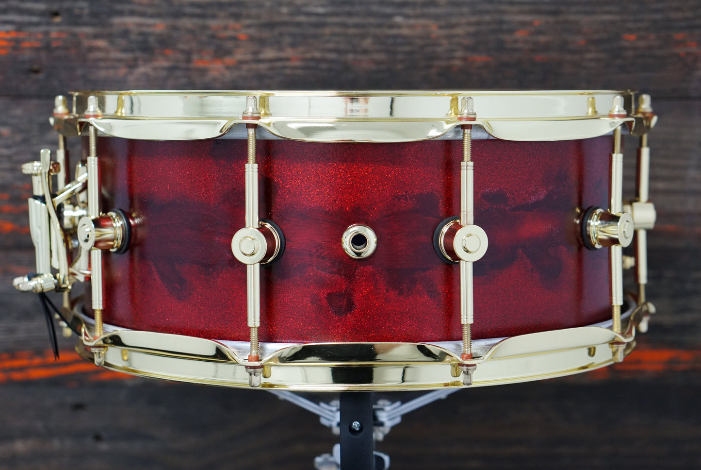 Hendrix Drums 6x14" Constellation Series Cherry Snare Drum - Red Nebula