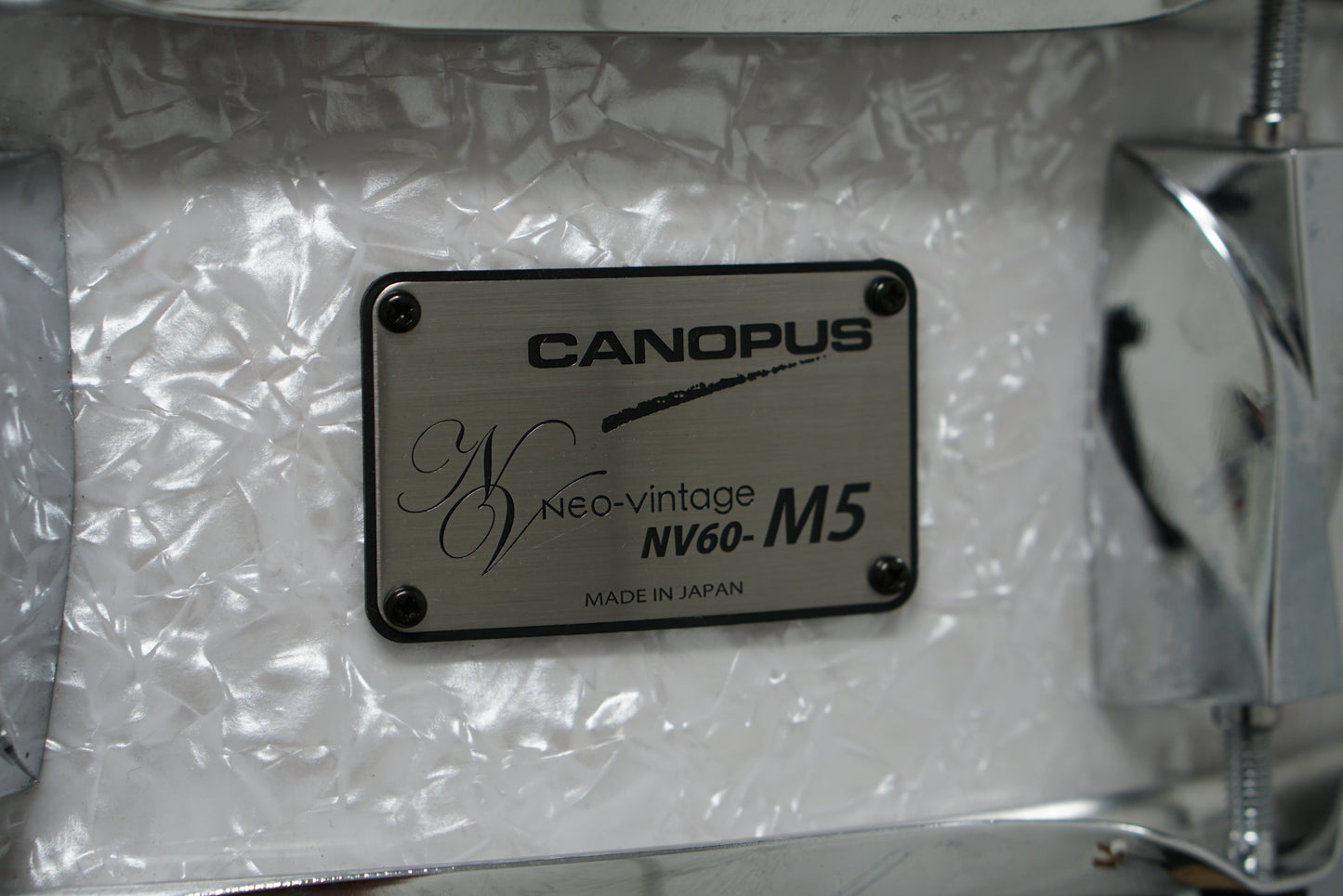 Canopus 5x14" NV60-M5 Snare Drum - White Marine Pearl