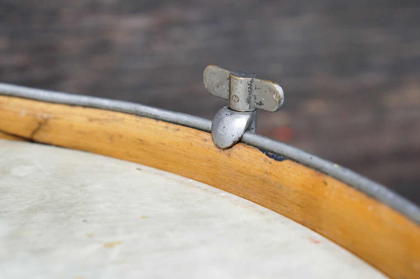 Lyon & Healy 6.5x15” Single-Tension Metal Snare Drum - 1900s