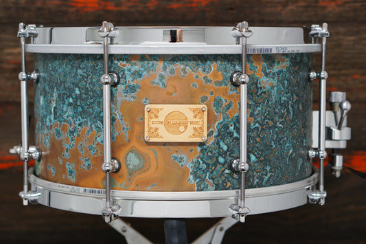 Stauffer Percussion 6.5x13" Phattie Maple Snare Drum - Azul Copper Patina
