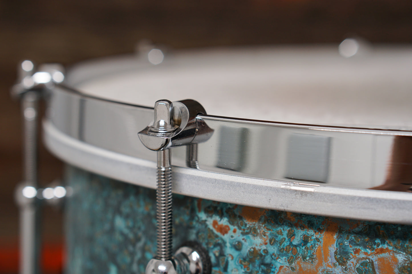 Stauffer Percussion 6.5x13" Phattie Maple Snare Drum - Azul Copper Patina