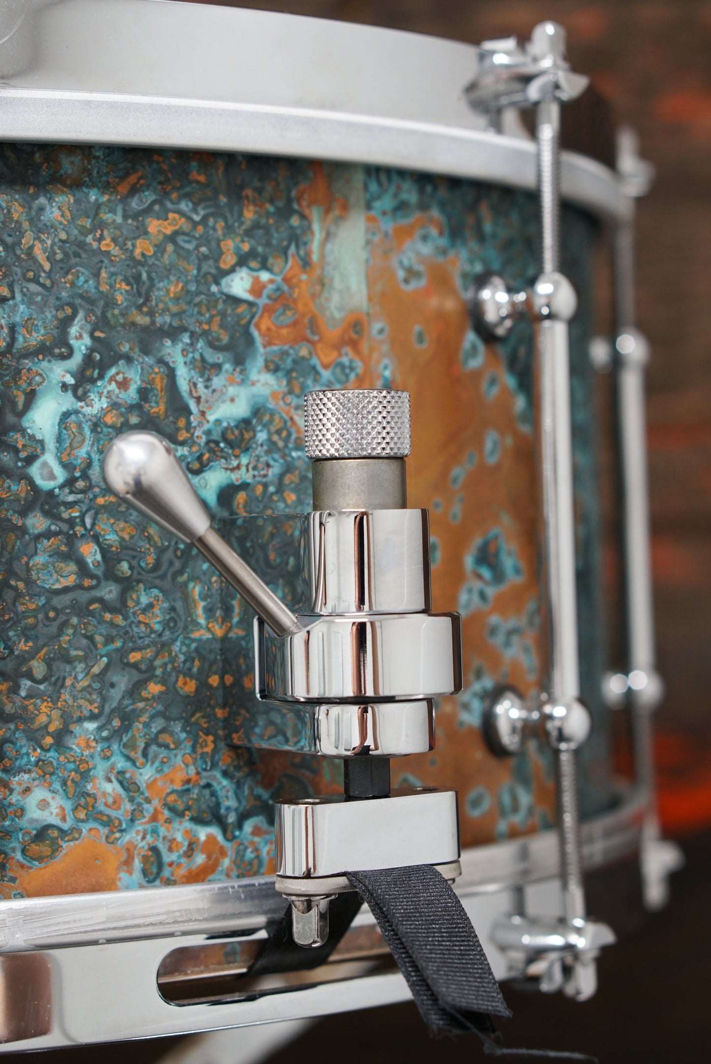 Stauffer Percussion 6.5x13" Phattie Maple Snare Drum - Azul Copper Patina