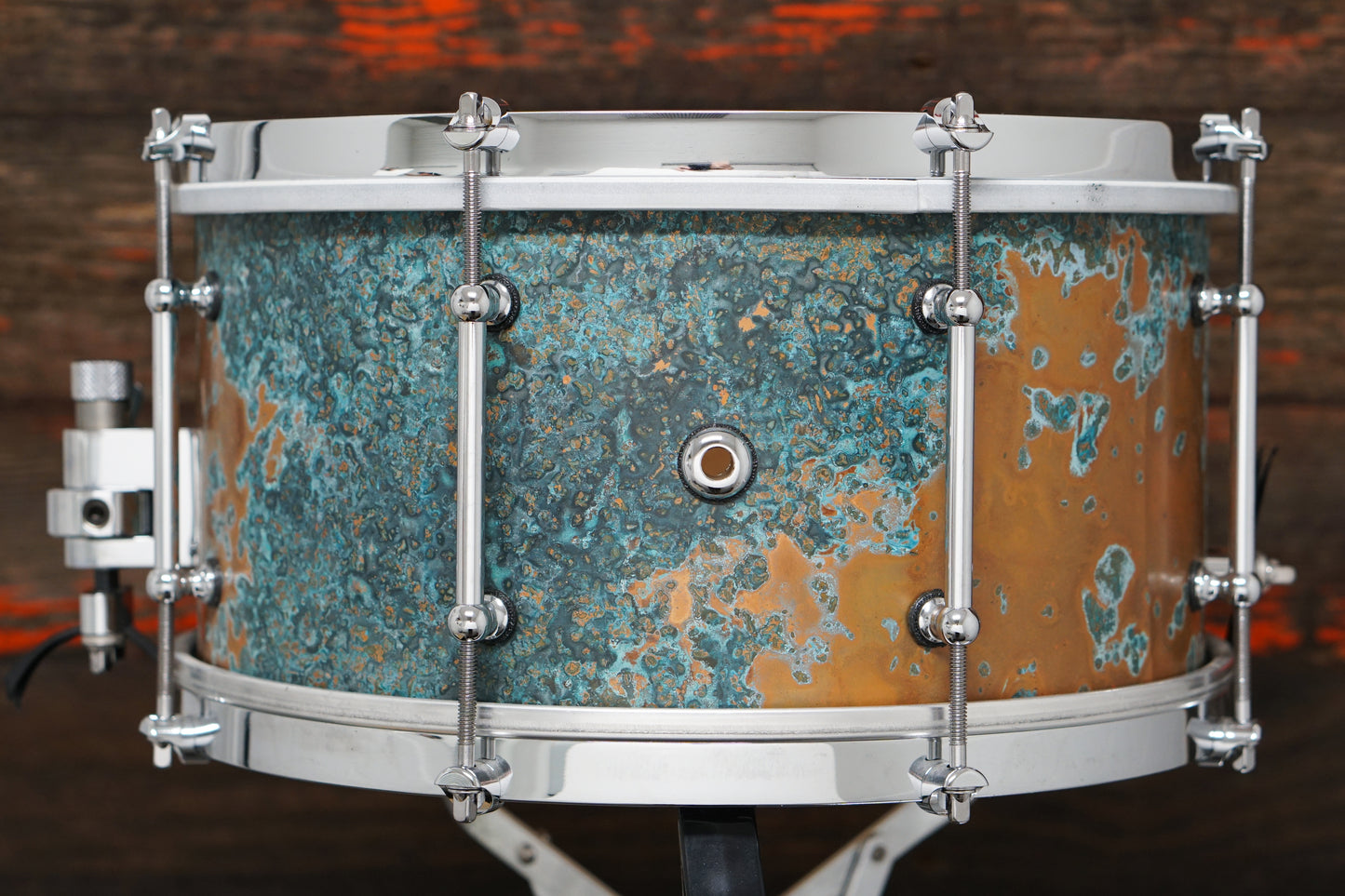 Stauffer Percussion 6.5x13" Phattie Maple Snare Drum - Azul Copper Patina