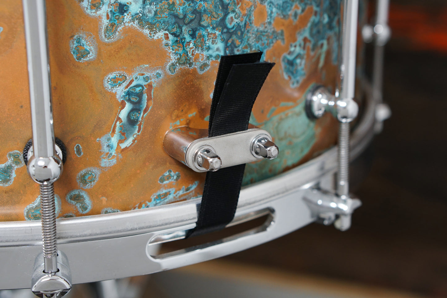 Stauffer Percussion 6.5x13" Phattie Maple Snare Drum - Azul Copper Patina