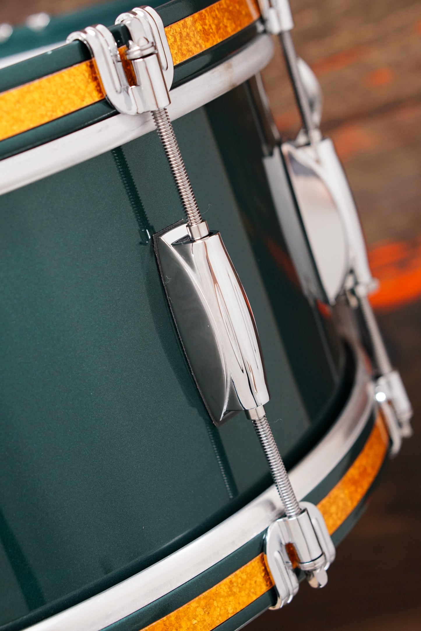 Gretsch 6.5x14" USA Custom Snare Drum - Cadillac Green Lacquer w/Wood Hoops