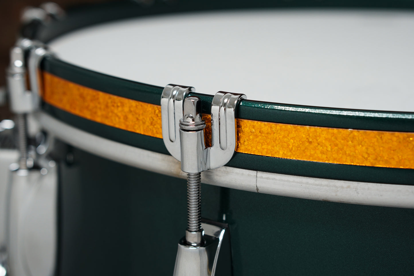 Gretsch 5.5x14" USA Custom Snare Drum - Cadillac Green Lacquer w/Wood Hoops