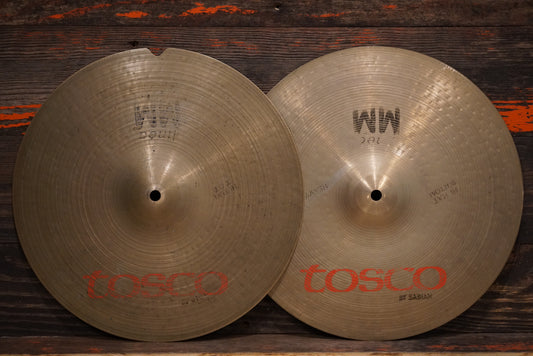 Sabian 14" Tosco Hand Hammered Heavy Hi-Hat Cymbals - 982/1166g