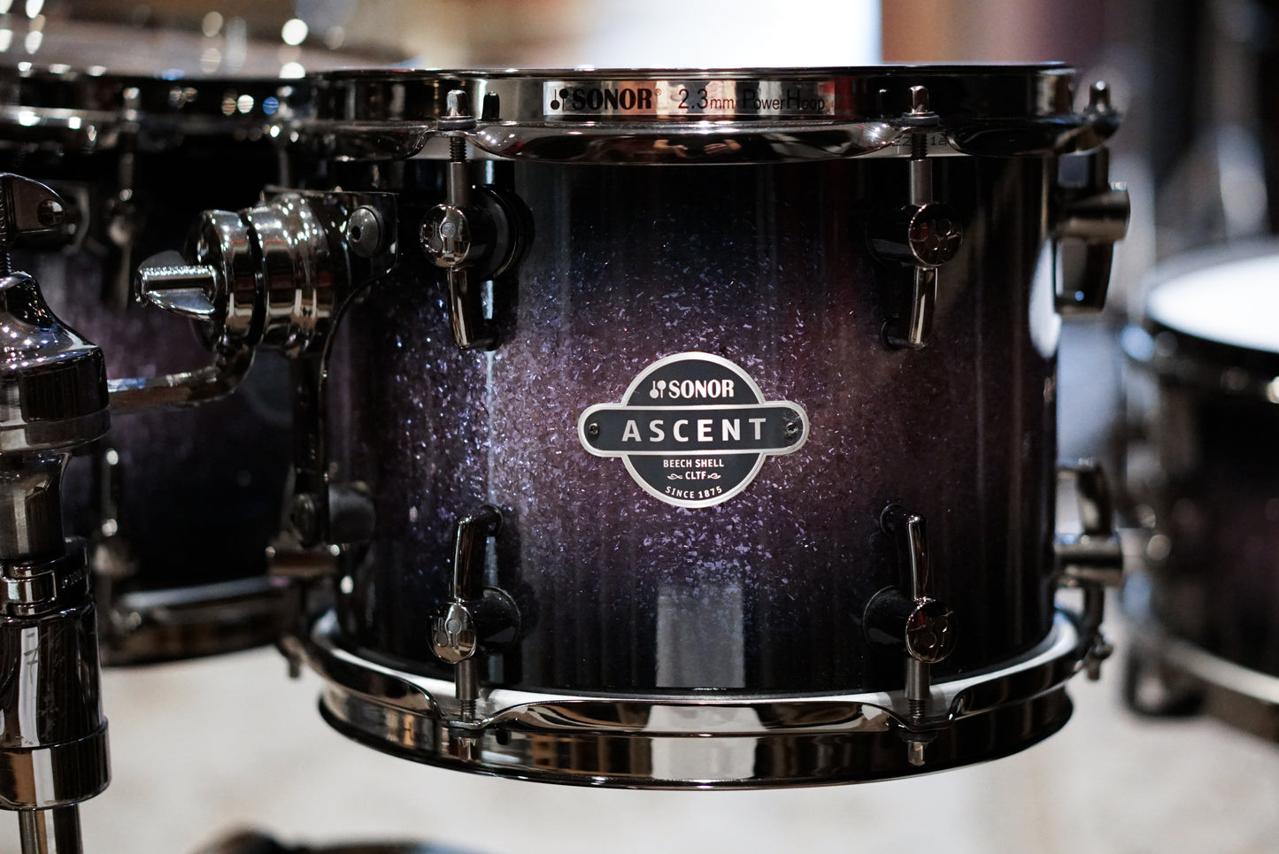 Sonor 10/12/14/18/6.5x14" Ascent Series Drum Set - Purple Diamond