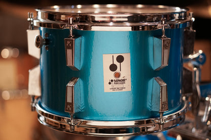 Sonor 10/12/13/14/16/22" Phonic Series Drum Set - 1980s Metallic Blue