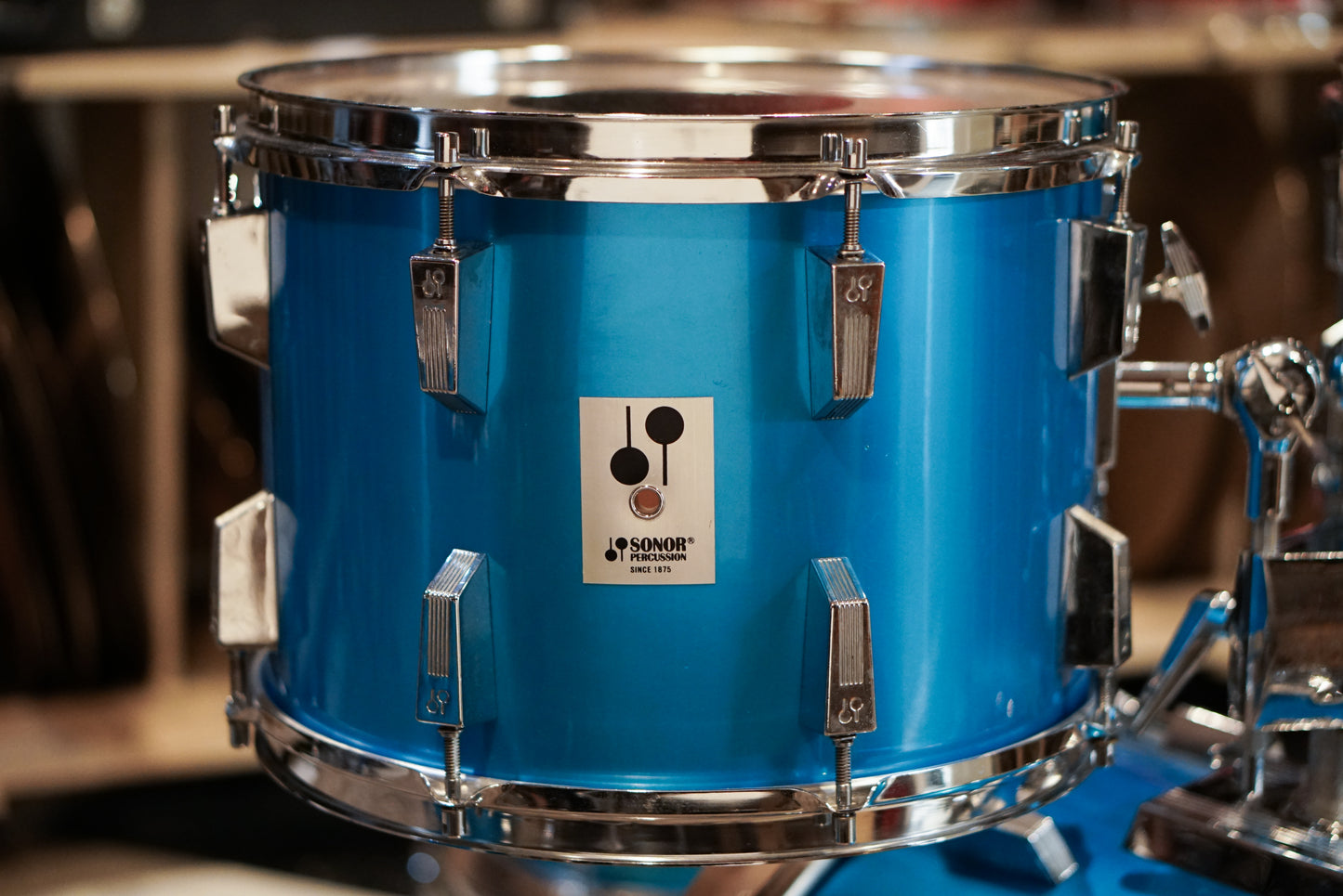 Sonor 10/12/13/14/16/22" Phonic Series Drum Set - 1980s Metallic Blue