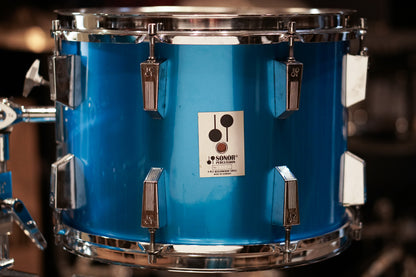 Sonor 10/12/13/14/16/22" Phonic Series Drum Set - 1980s Metallic Blue