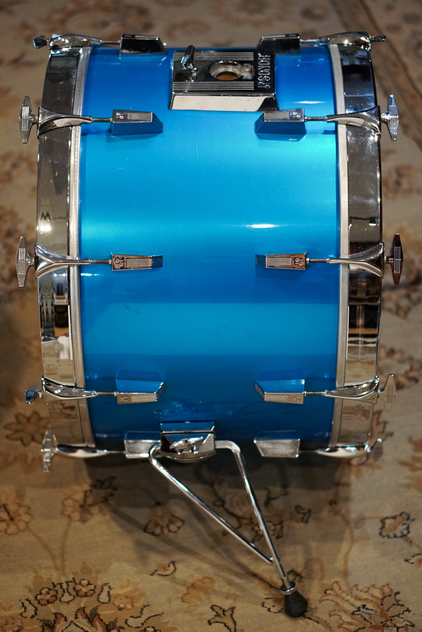 Sonor 10/12/13/14/16/22" Phonic Series Drum Set - 1980s Metallic Blue