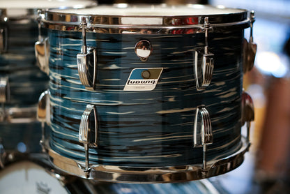 Ludwig 12/13/14/16/22" Hollywood+ Drum Set - 1970s Oyster Blue Pearl