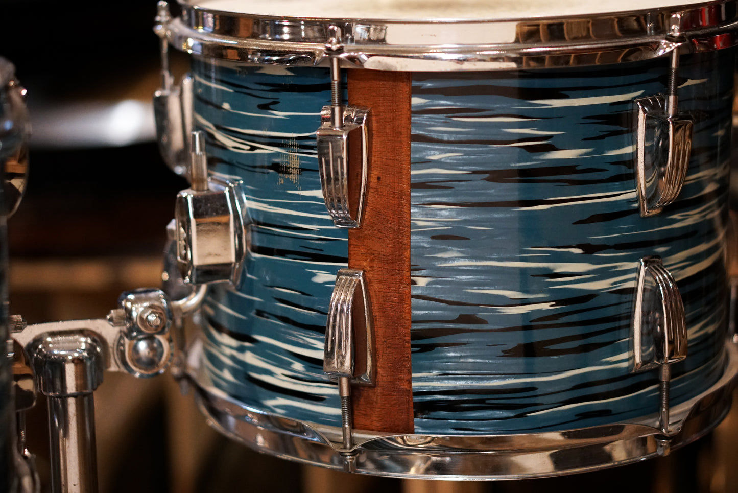 Ludwig 12/13/14/16/22" Hollywood+ Drum Set - 1970s Oyster Blue Pearl