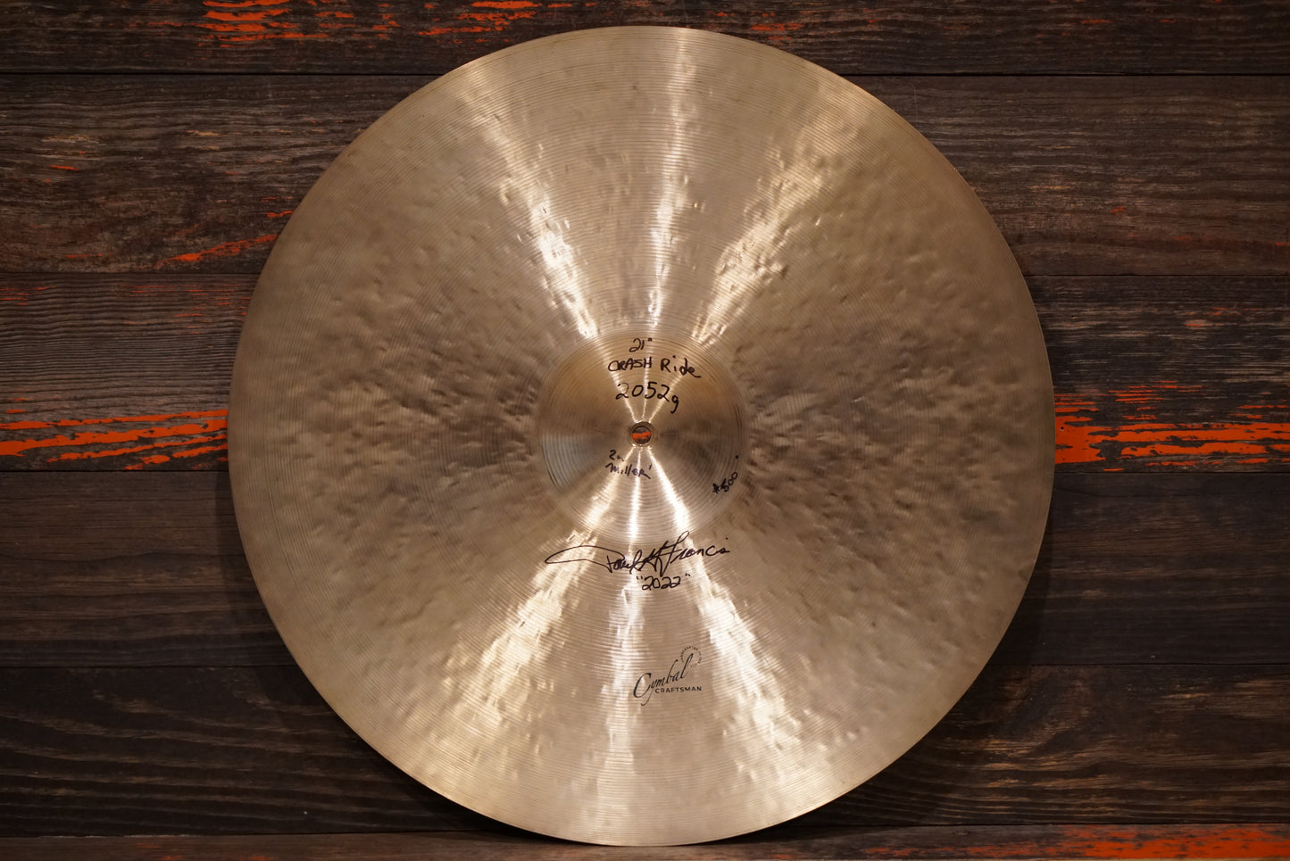 Royal Cymbals 21" Cymbal Craftsman Crash/Ride Cymbal - 2052g