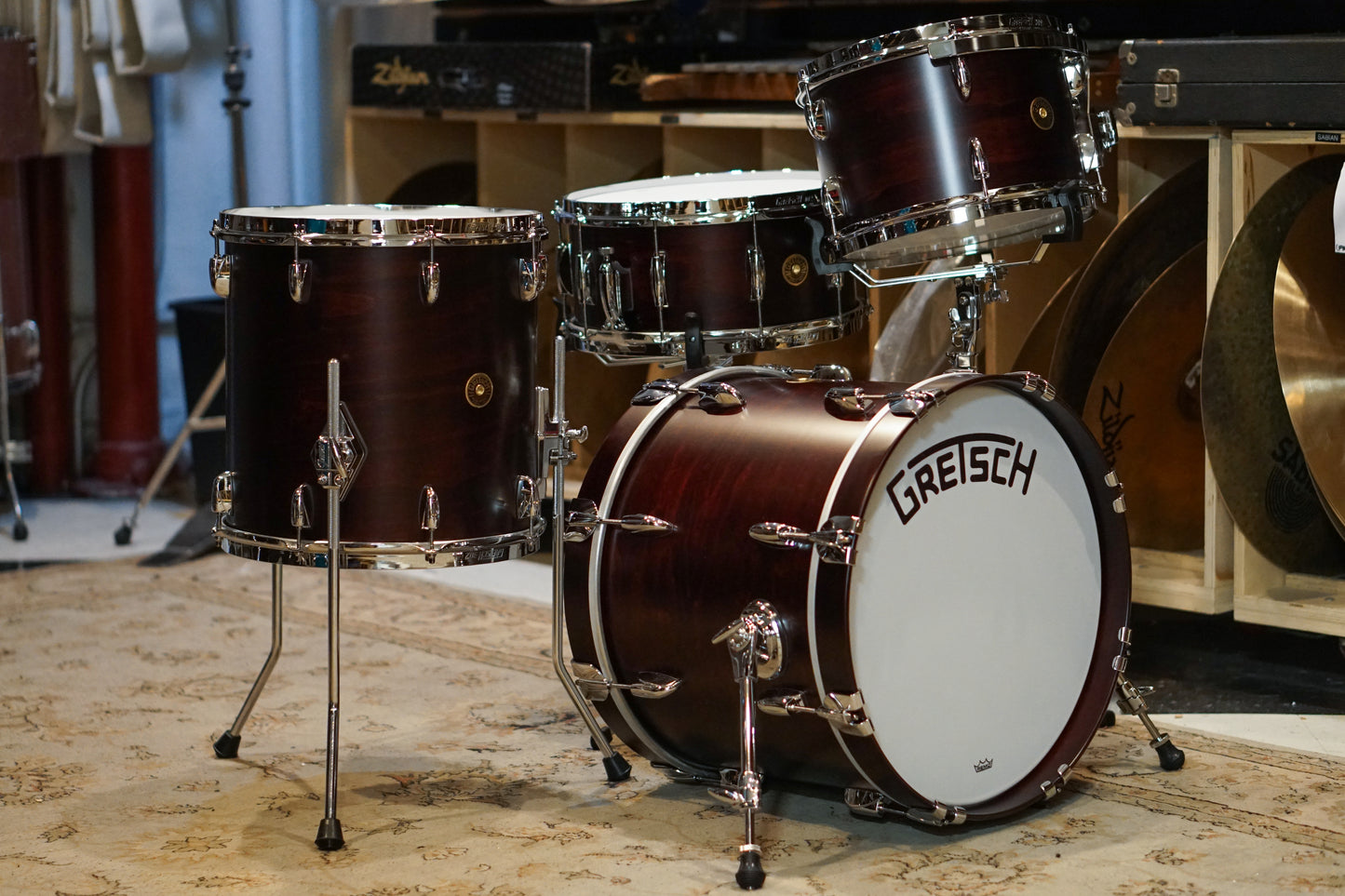 Gretsch 12/14/18 Broadkaster Drum Set - Satin Walnut