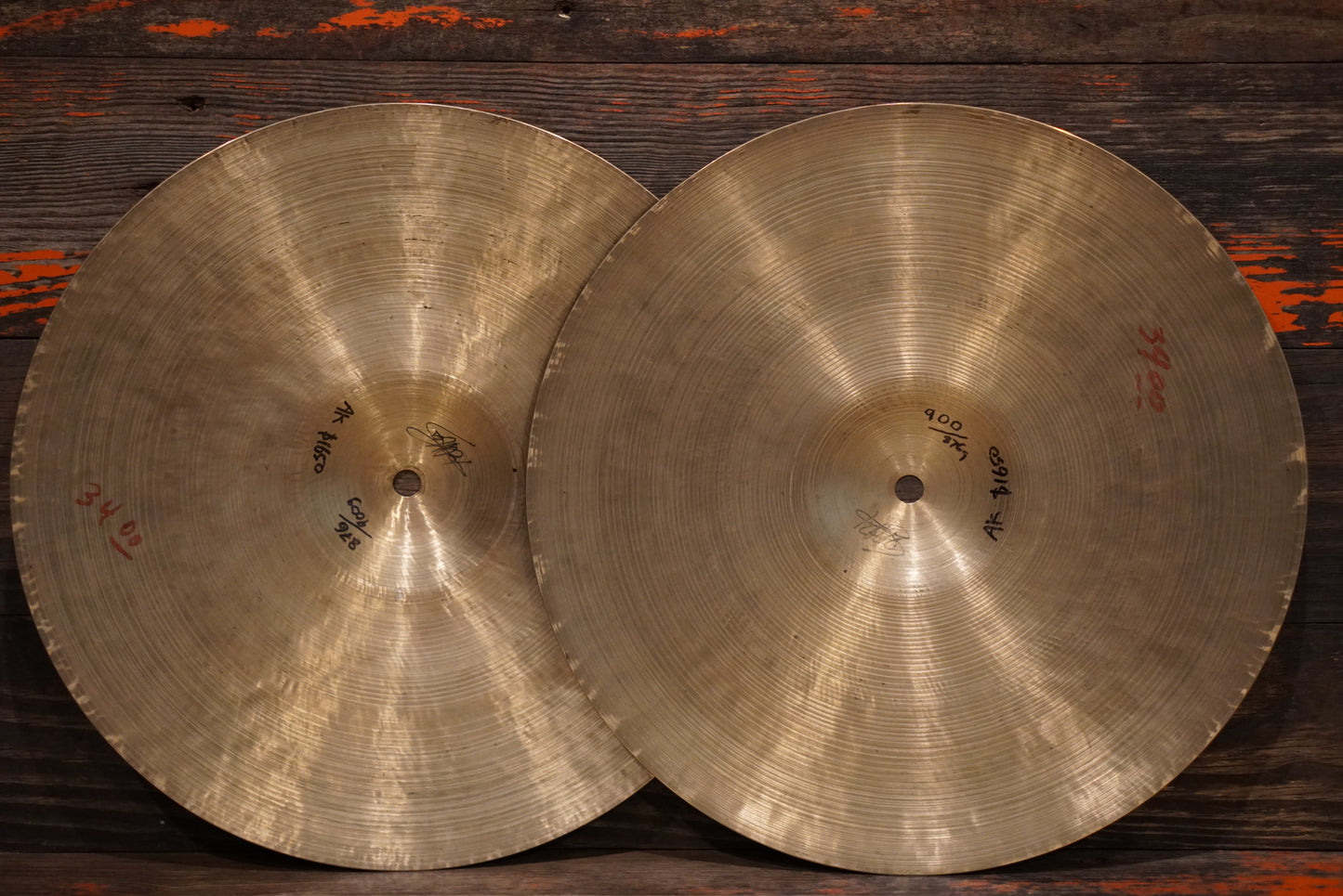 ZIldjian 14" K. Istanbul 1960s "Intermediate Stamp" Hi-Hat Cymbals - 876/900g