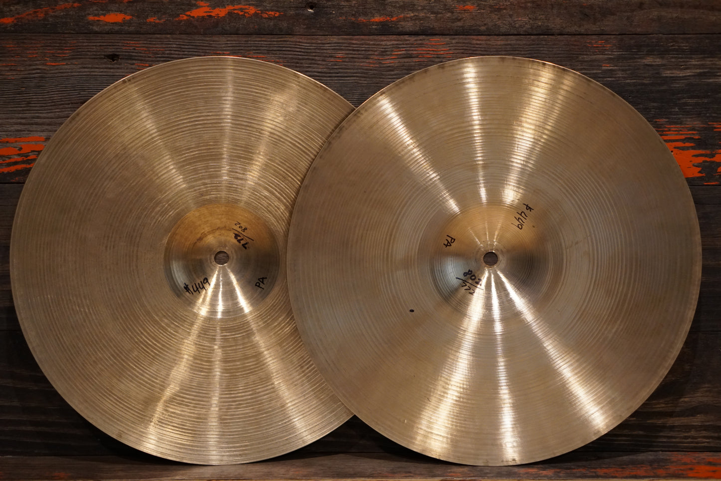 ZIldjian 14" Avedis 1950s/'60s Hi-Hat Cymbals - 772/802g