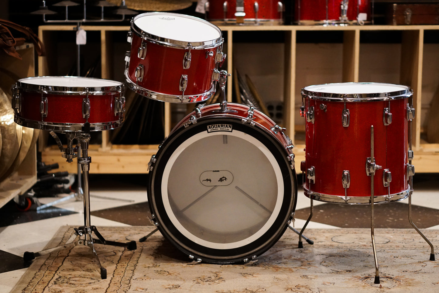 Ludwig 12/14/20/5x14" Standard S-300 Compact Drum Set - Red Mist