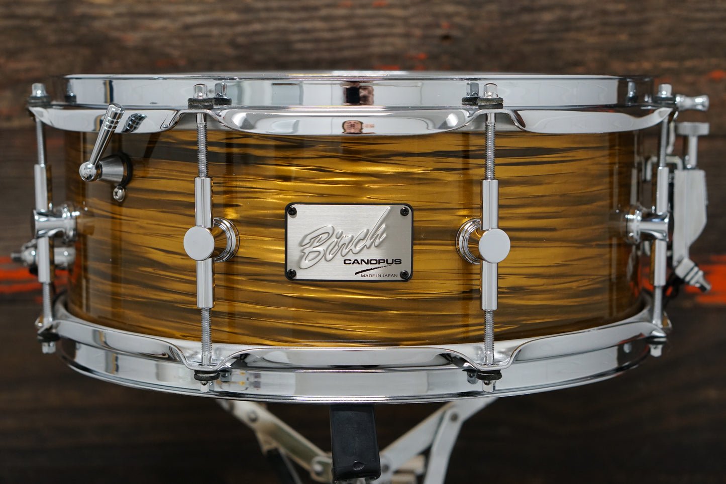 Canopus 5.5x13" Birch Snare Drum - Gold Oyster Pearl