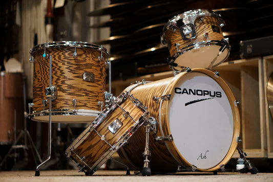 Canopus 12/14/18/5.5x14" Ash Series Drum Set - Natural Grain Oil