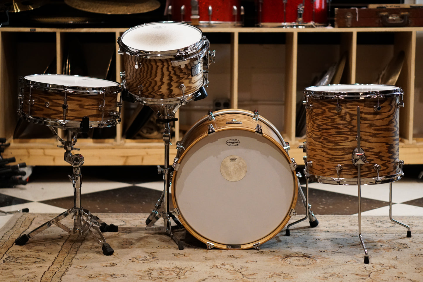 Canopus 12/14/18/5.5x14" Ash Series Drum Set - Natural Grain Oil