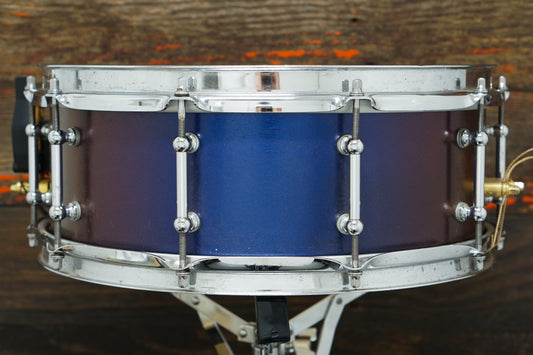 Keller 5.5x14" Maple Snare Drum - Iridescent Blue