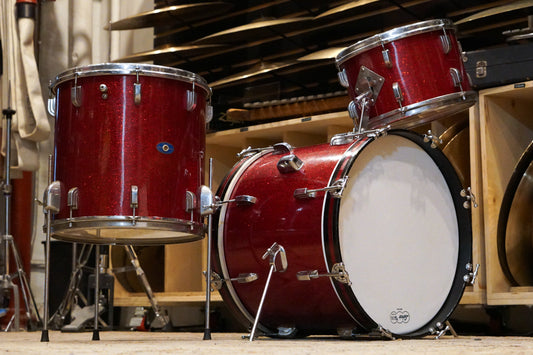 Leedy 12/14/18" New Jazz Outfit Drum Set - 1960s Red Sparkle Pearl