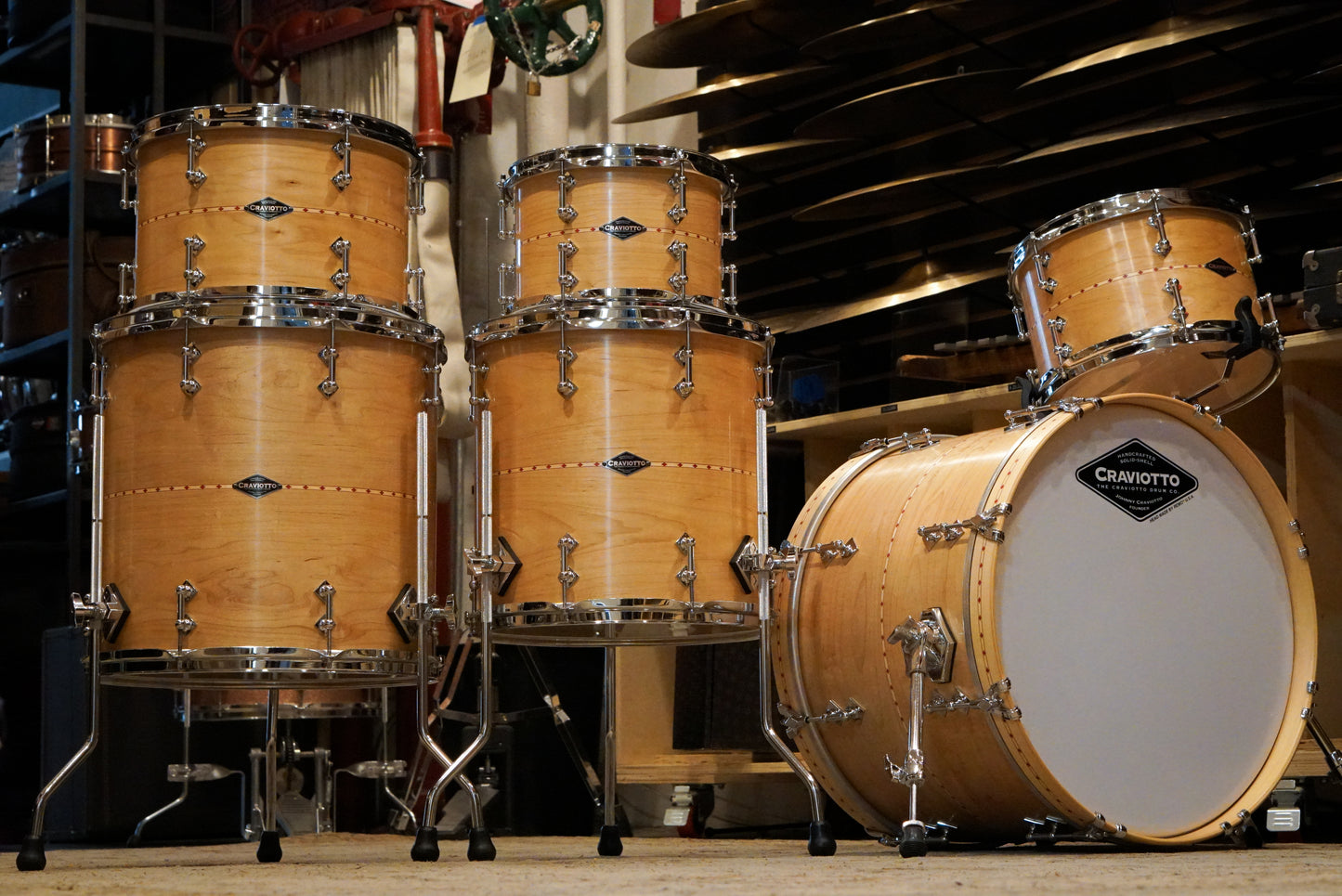 Craviotto 10/12/13/14/16/20" Custom Shop Solid Maple Drum Set - 2024