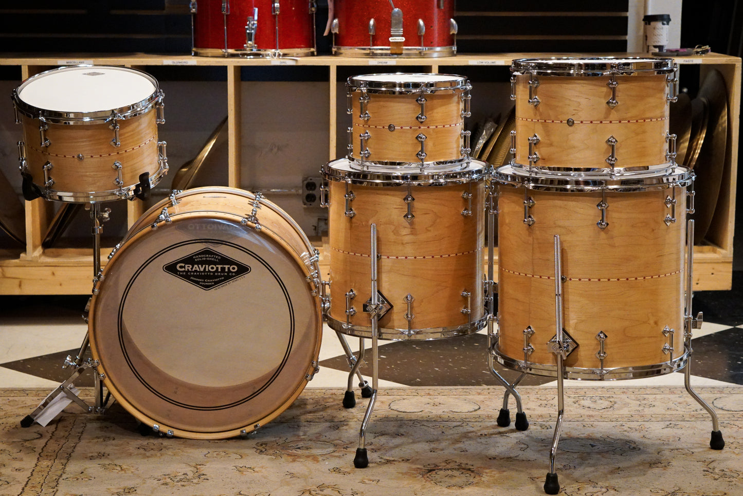 Craviotto 10/12/13/14/16/20" Custom Shop Solid Maple Drum Set - 2024