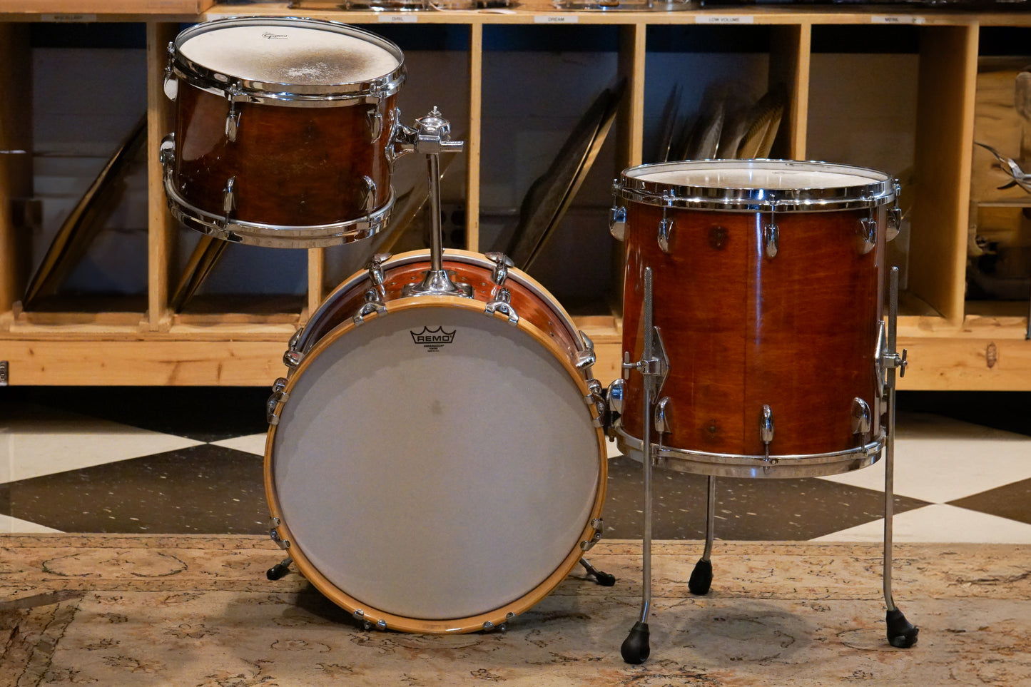 Gretsch 12/14/18" Progressive Jazz Drum Set - 1970s Walnut Gloss