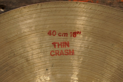 Istanbul 16" Agop/Mehmet "Pre-Split" Green Label Thin Crash Cymbal - 874g