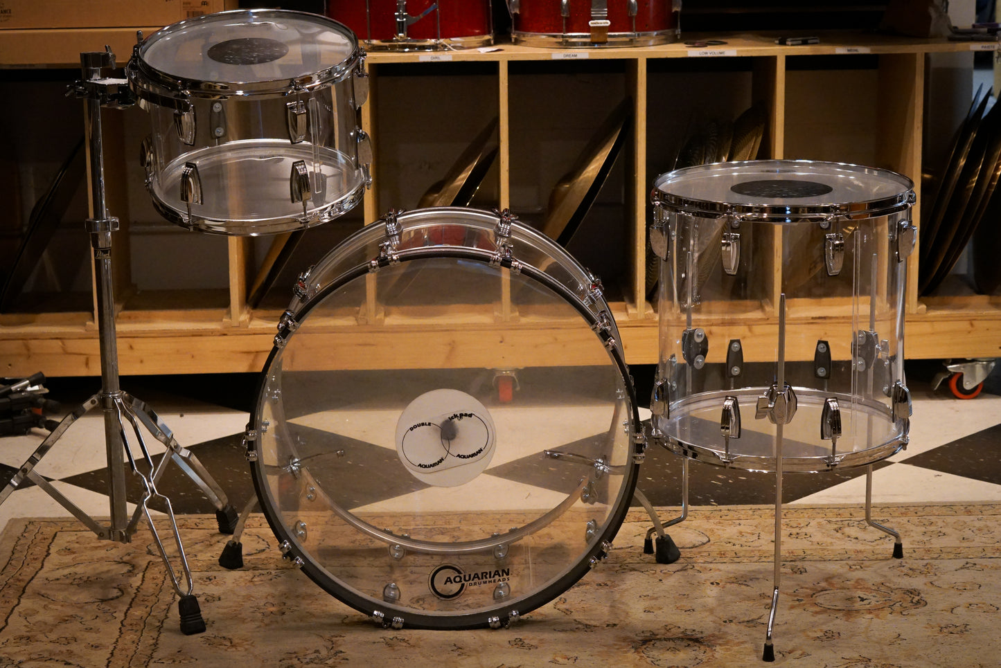 Ludwig 13/16/24" Pro Beat Drum Set - Clear Vistalite