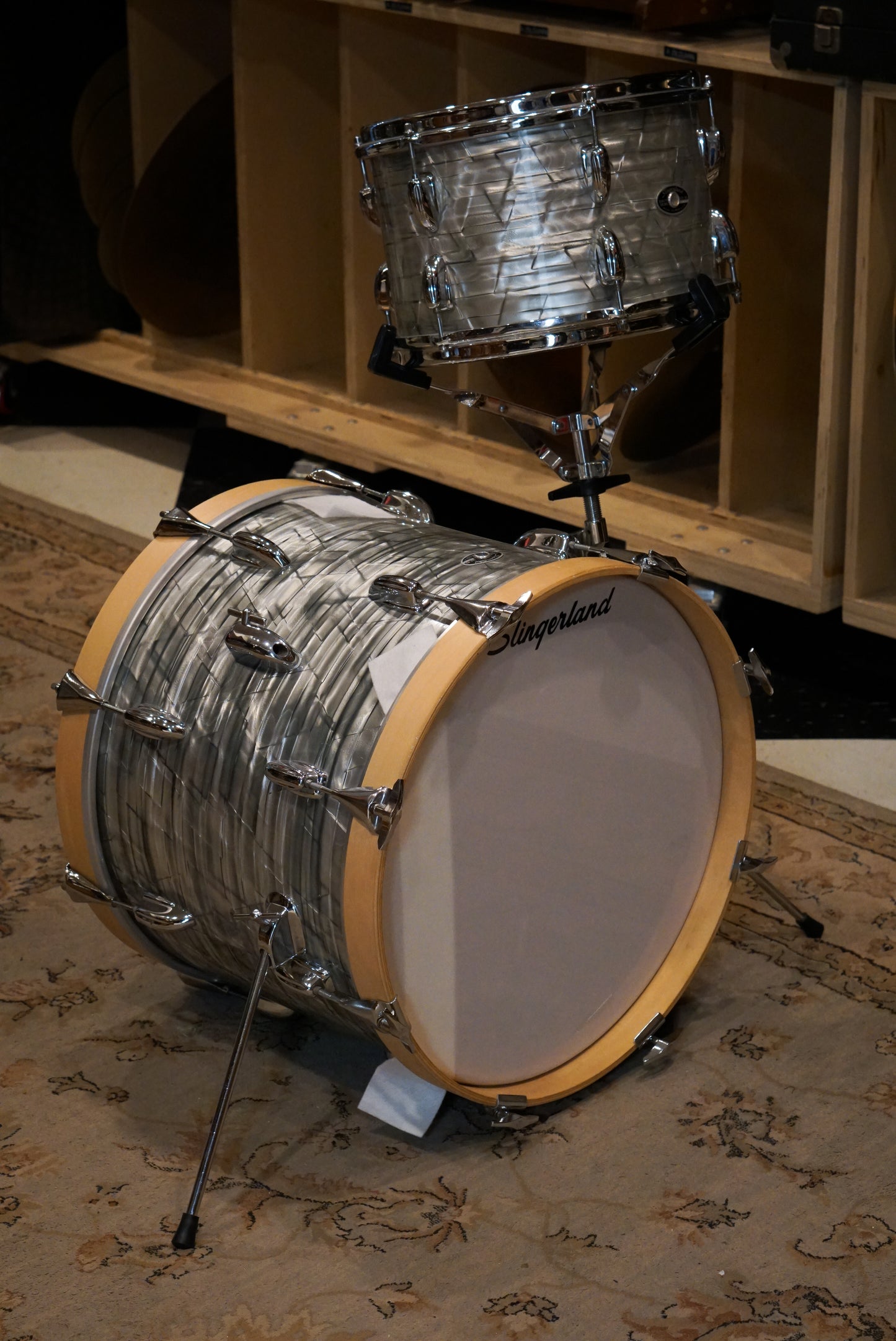 Slingerland 12/18" Drum Set - 1970s Light Blue Pearl