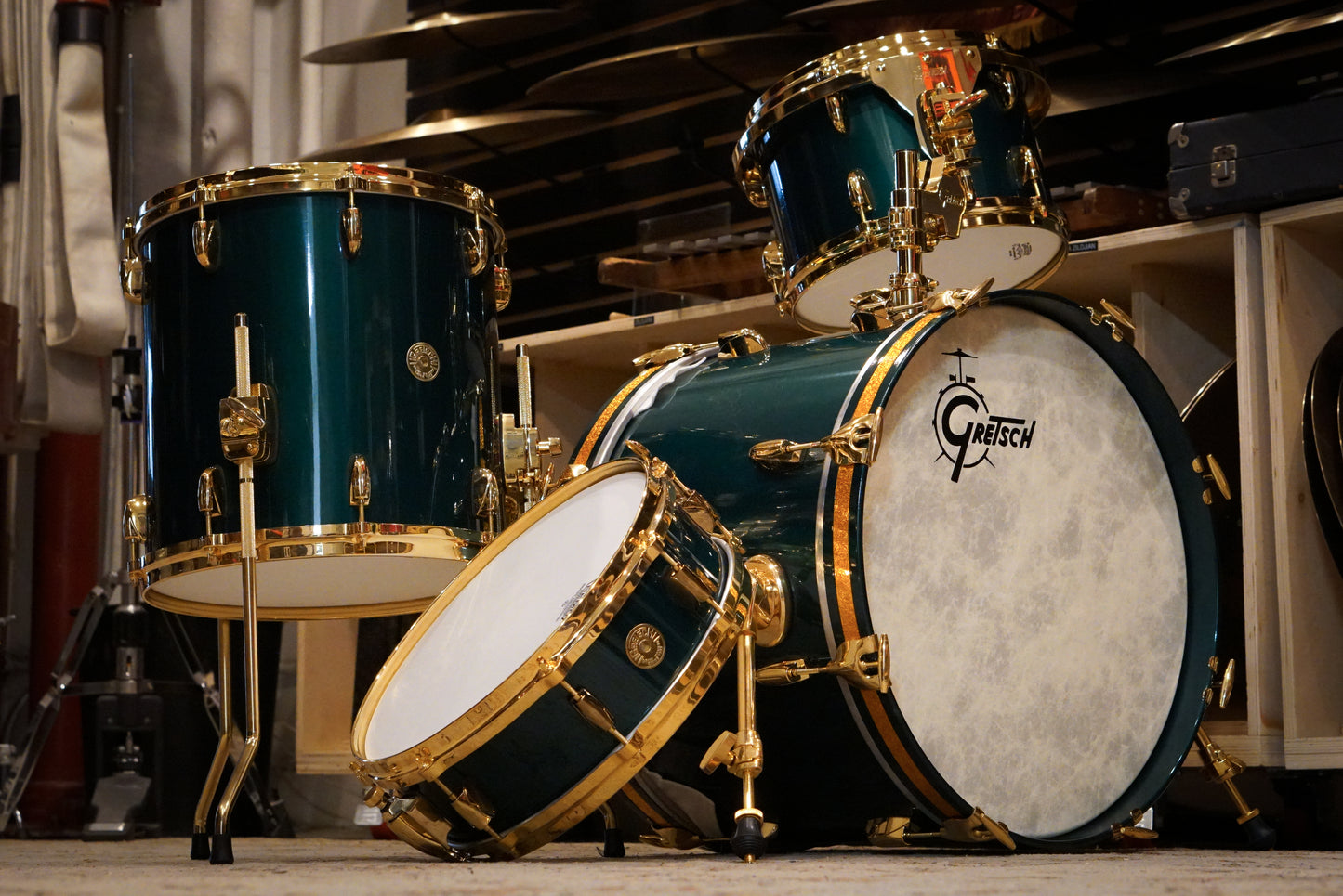 Gretsch 12/14/20/4.5x14" Progressive Jazz 125th Anniversary Drum Set - Cadillac Green