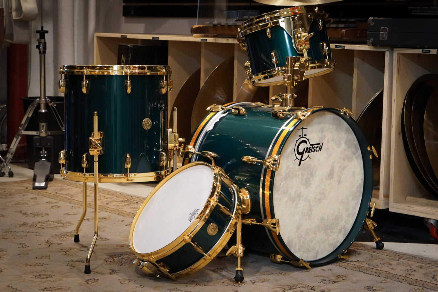 Gretsch 12/14/20/4.5x14" Progressive Jazz 125th Anniversary Drum Set - Cadillac Green