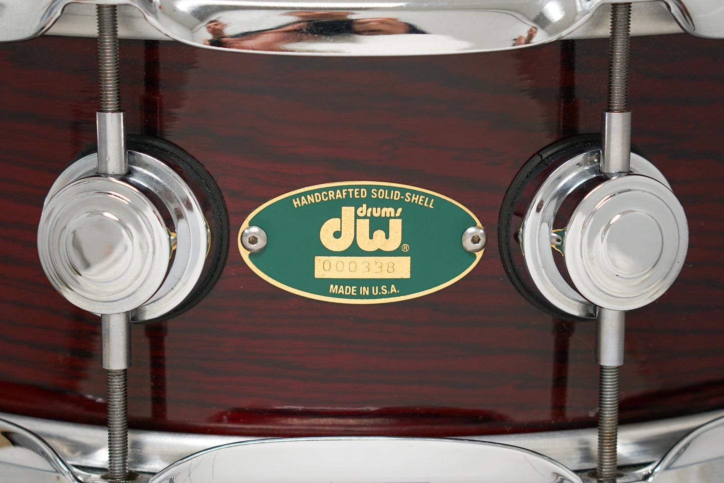DW 5x14" Craviotto Solid Shell Maple Snare Drum - Dark Red Oak Veneer
