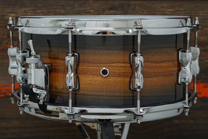 Tama 6.5x14" S.L.P. Bubinga/Maple Snare Drum - Midnight Zebrawood Burst