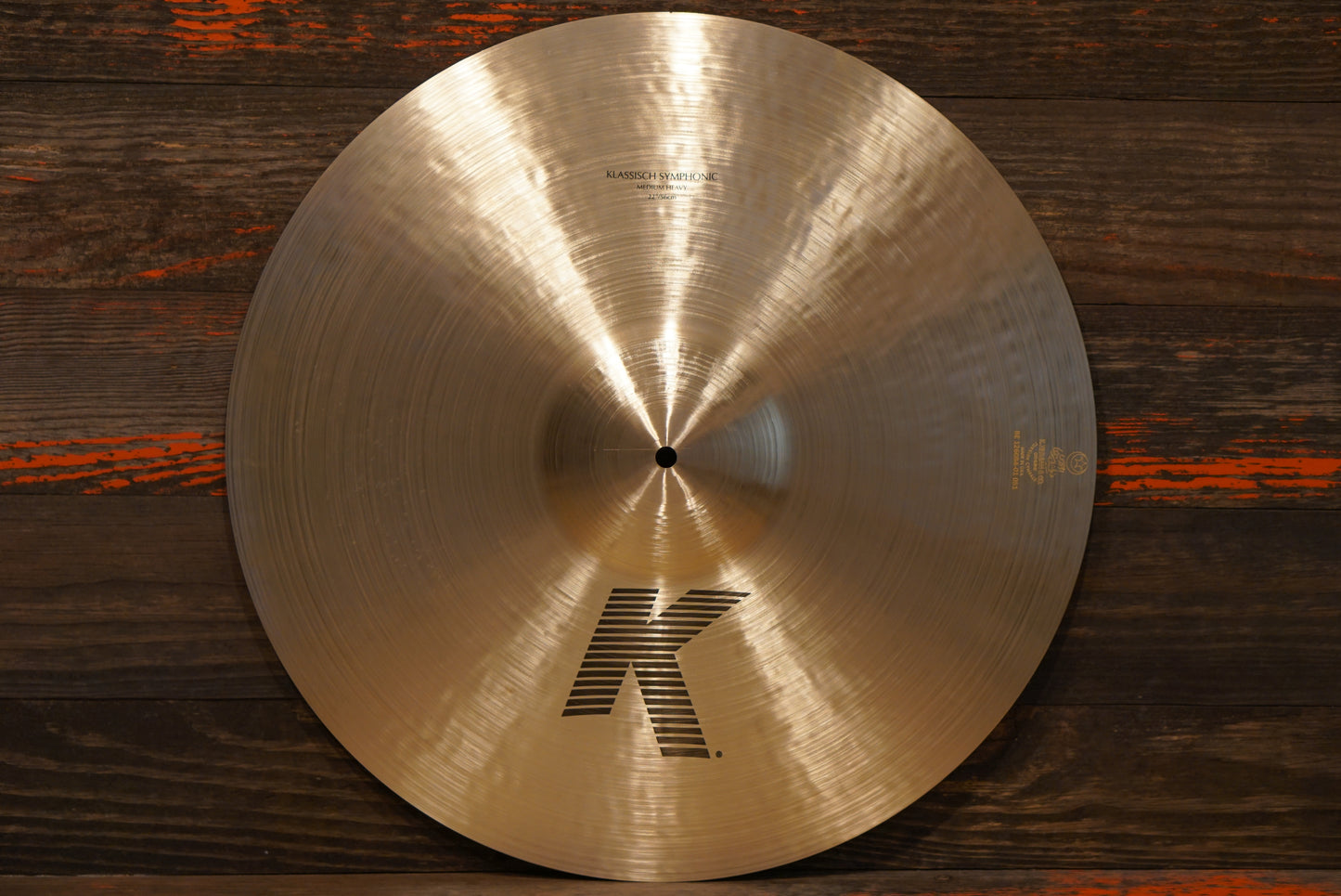 Zildjian 22" K. Klassisch Medium Heavy Symphonic Cymbal - 3190g