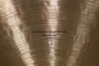 Zildjian 22" K. Klassisch Medium Heavy Symphonic Cymbal - 3190g